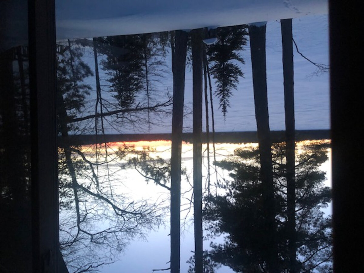 Winter sunset over the lake from Eagle's Nest